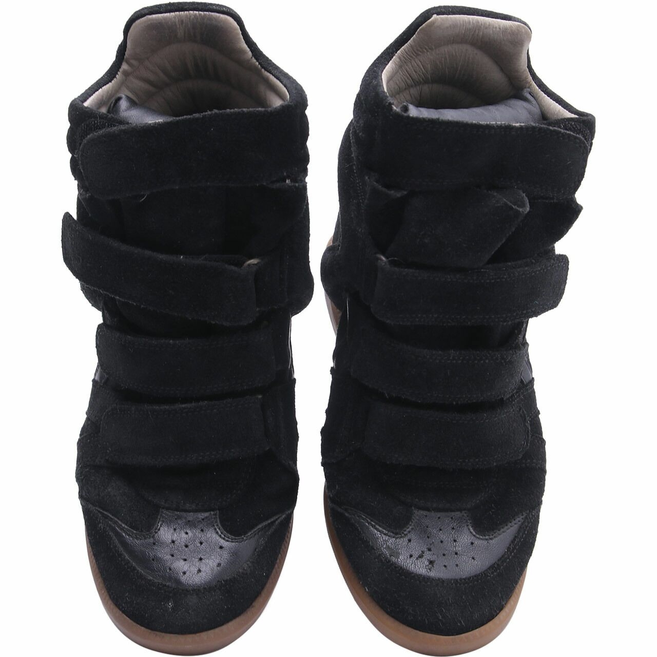Isabel Marant Black Suede Wedges Sneakers