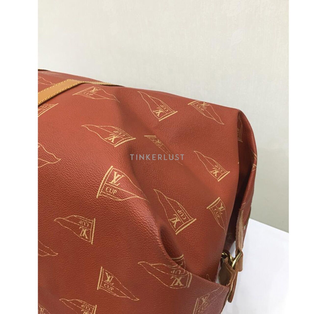 Louis Vuitton Vintage 45 Limited Edition Red America Cup Keepall 1994 Travel Bag