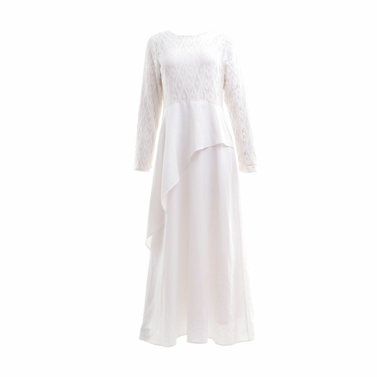 Eprise Off White Lace Long Dress