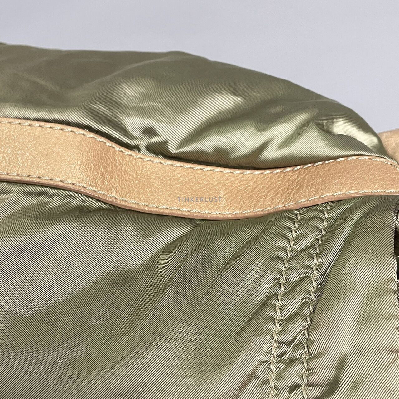 Tod's Pashmy Green Nylon Shoulder Bag