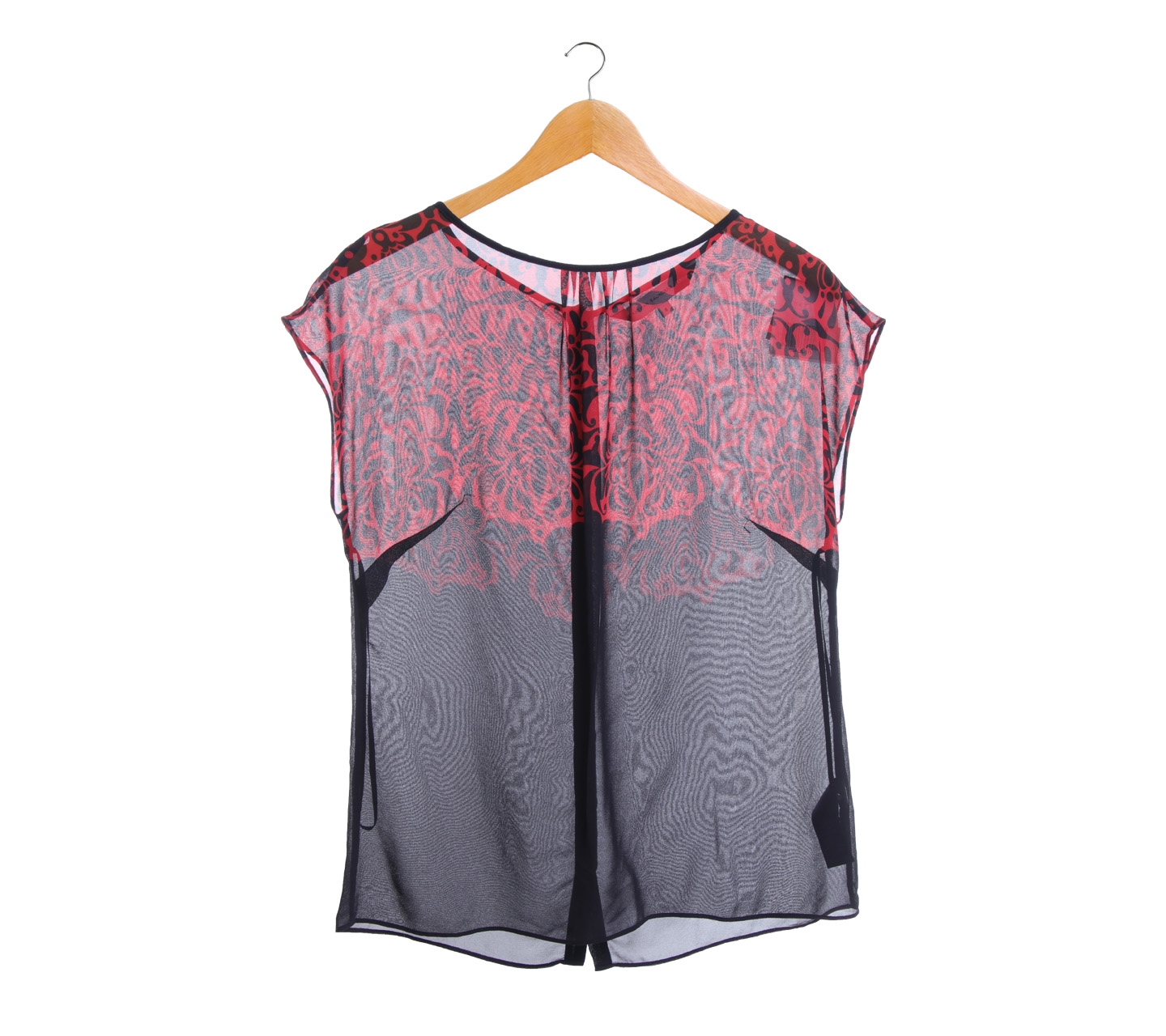 Jonathan Saunders Red And Black Patterned Blouse