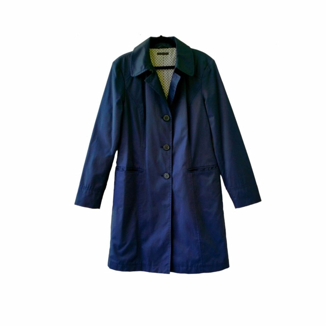 Sisley Dark Blue Plaid Coat