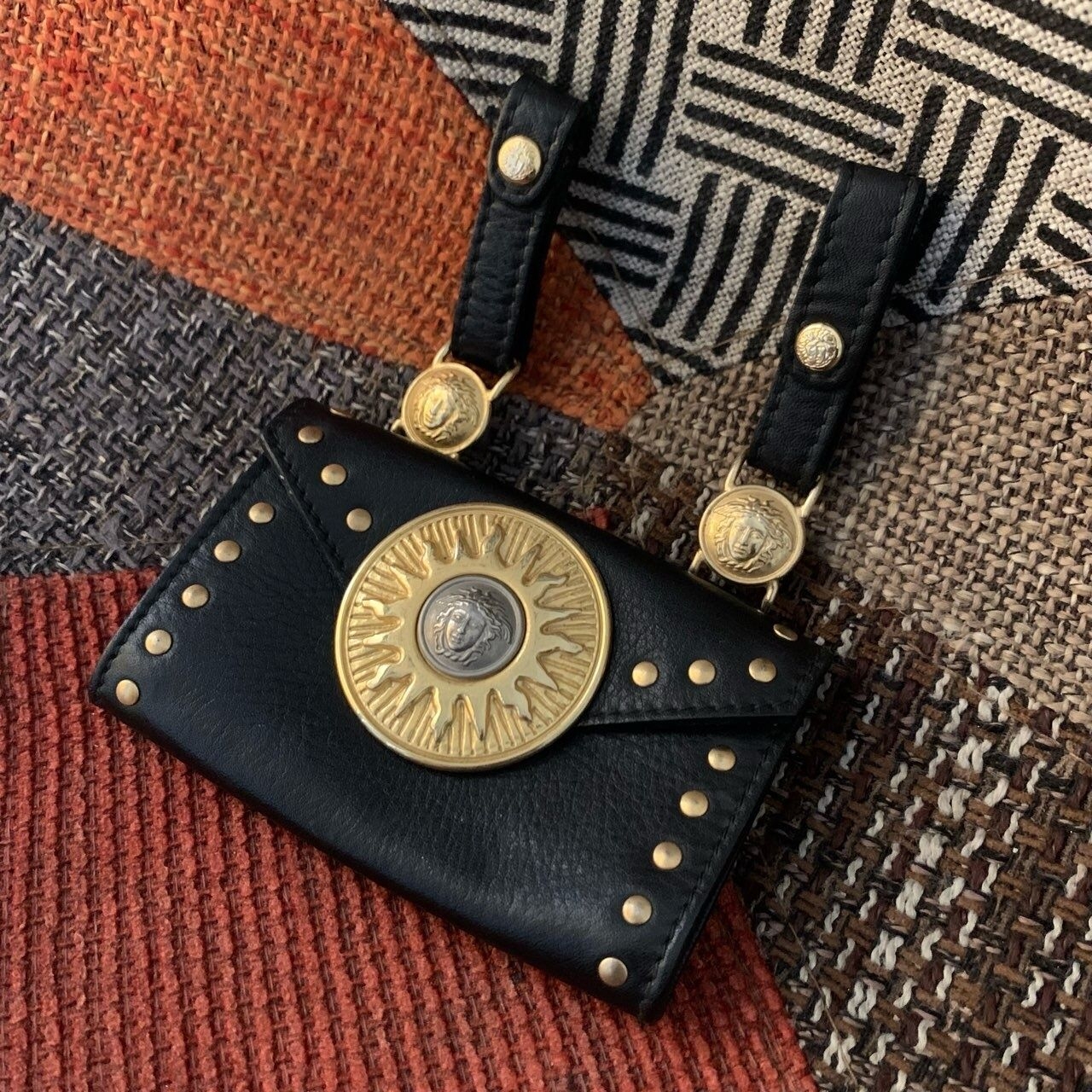 Gianni Versace Vintage Black Sling Bag
