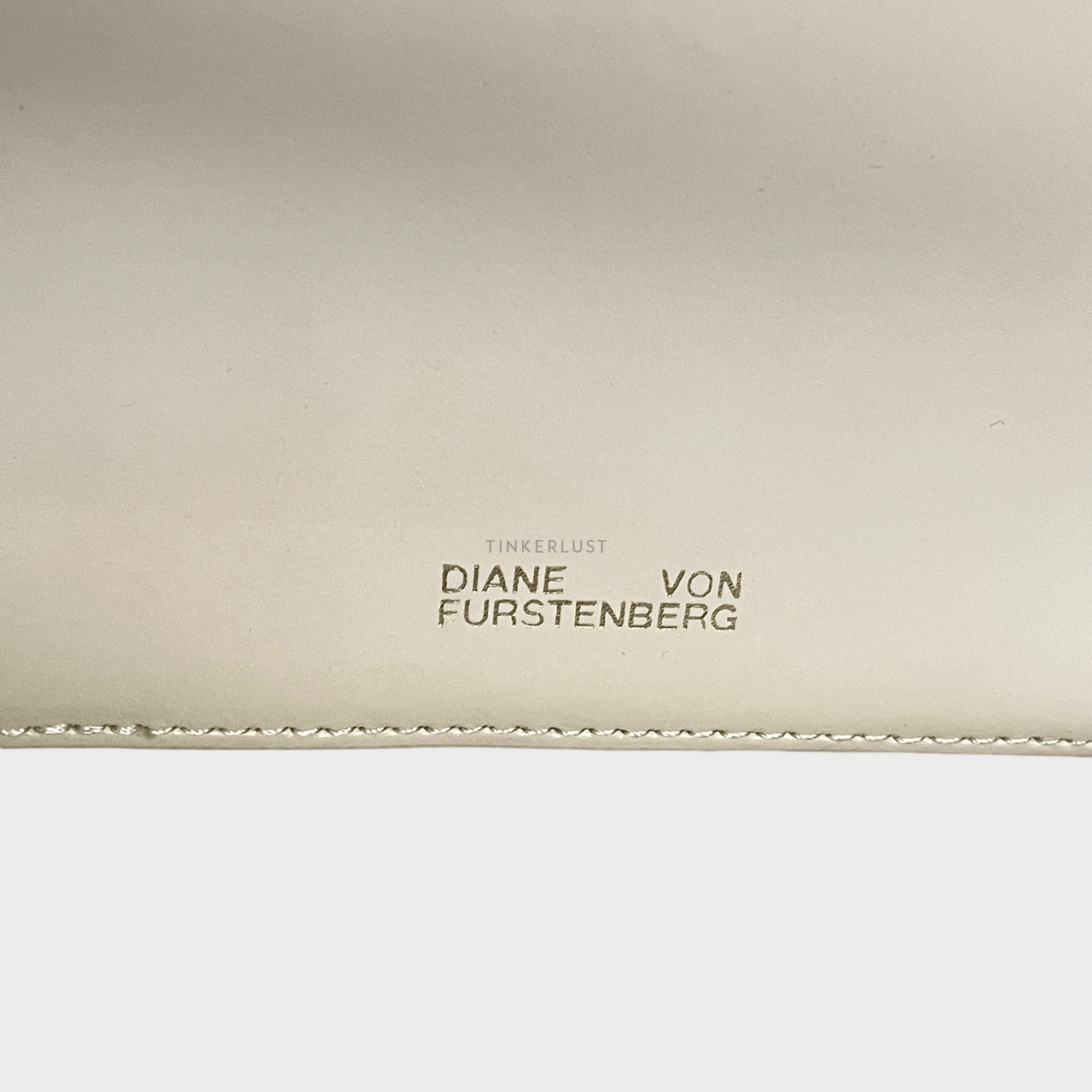 Diane Von Furstenberg Soiree Cream Leather GHW Shoulder Bag
