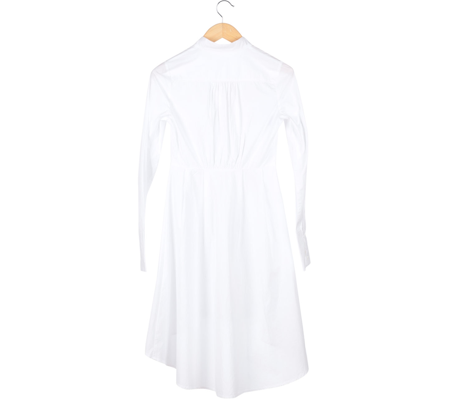 Nikkie White Asymmetric Shirt Midi Dress