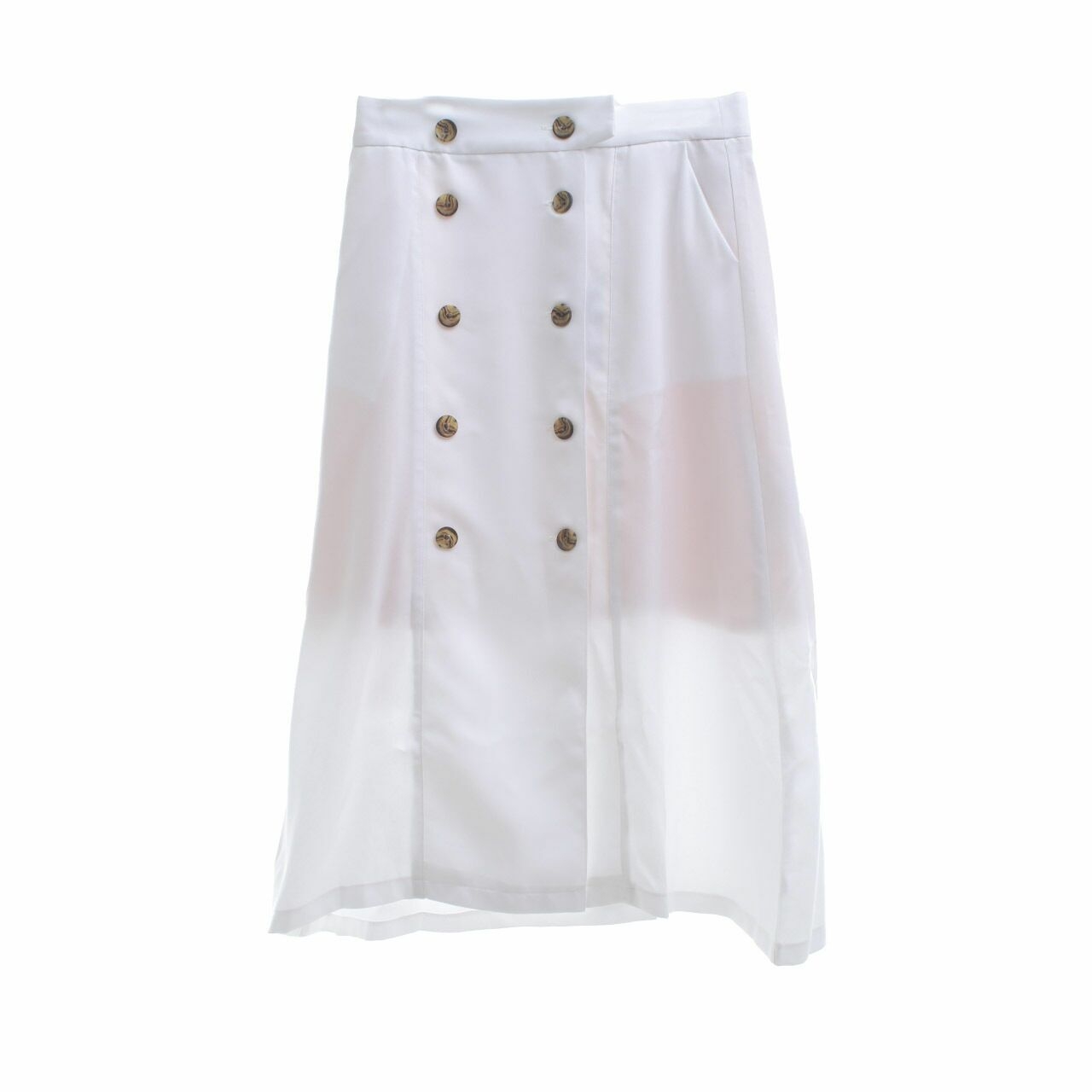8Wood White Midi Skirt