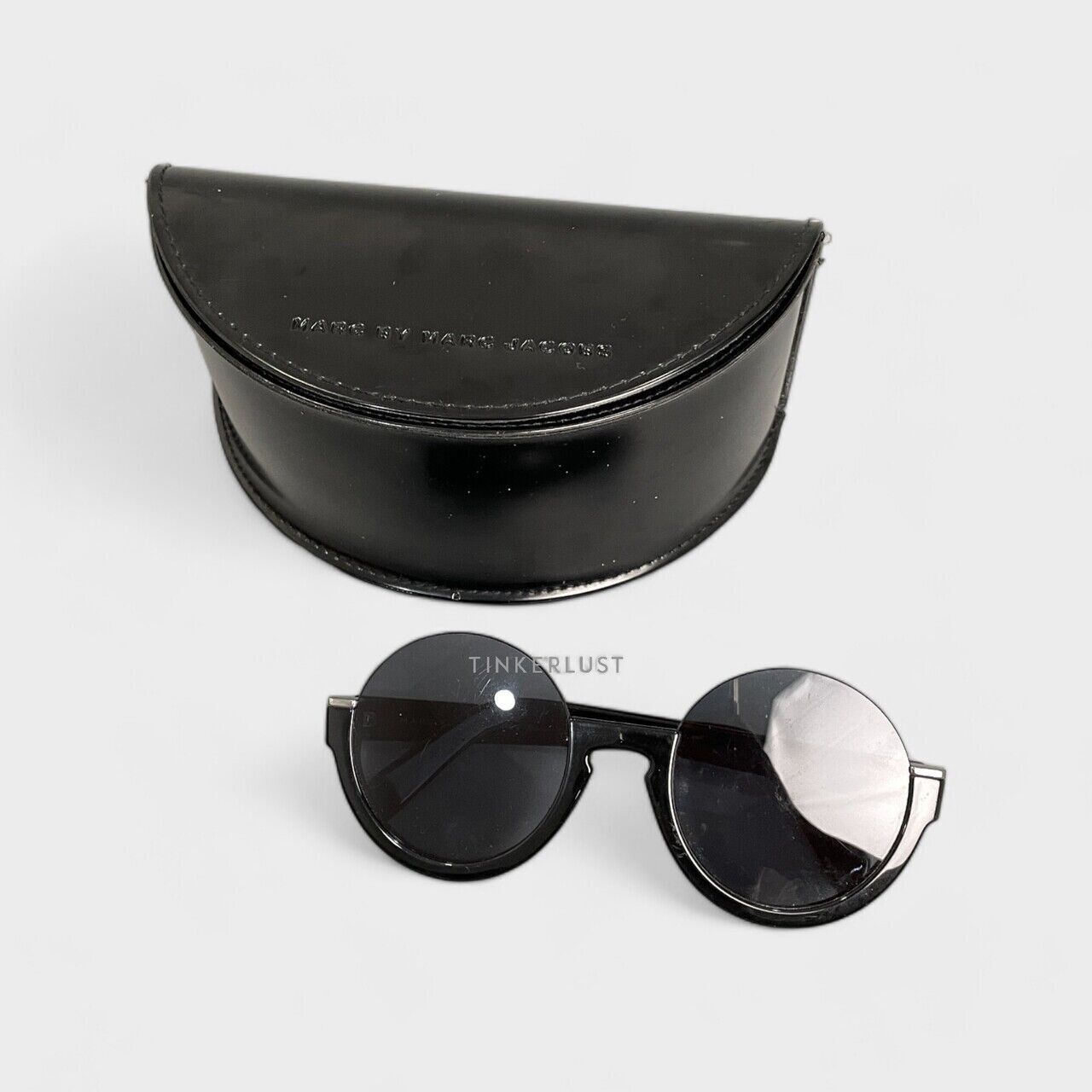 Marc Jacobs Black  Black Half Rim Sunglasses