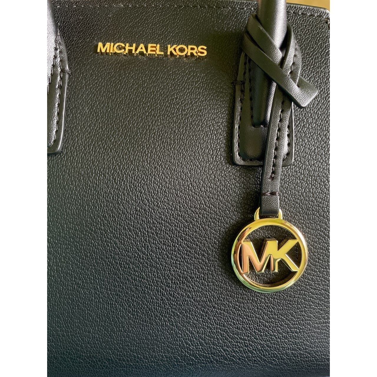 Michael Kors Avril Small Black Leather Sling Bag
