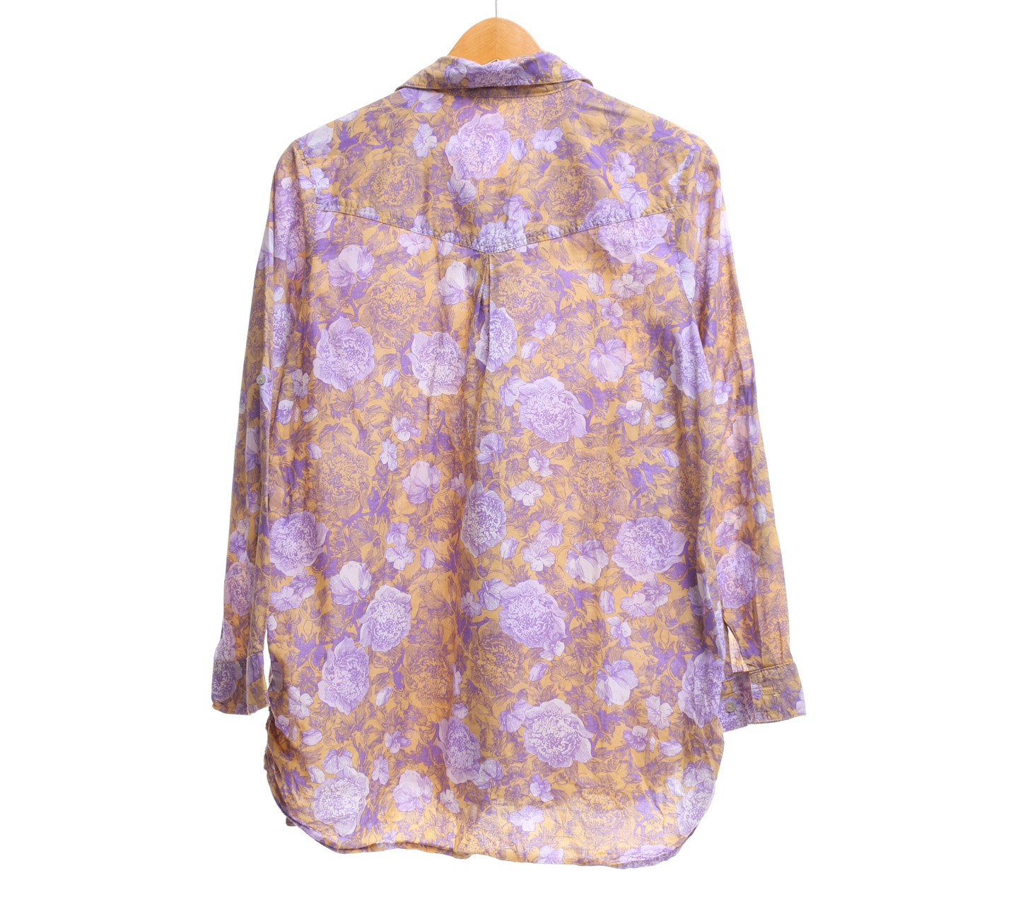 Eprise Yellow And Purple Floral Shirt