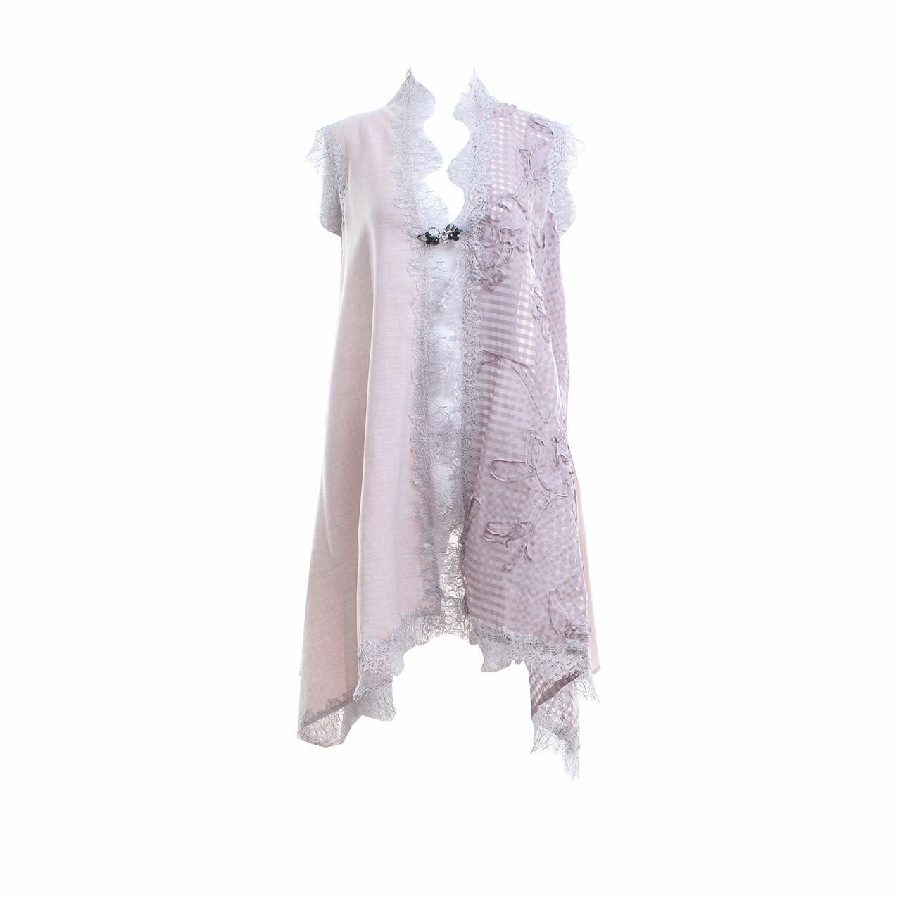 Luire By Raden Sirait Lilac Lace Vest