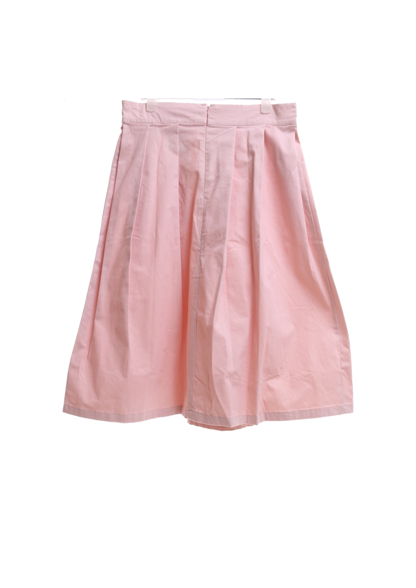 Hana & Co Soft Pink Rumple Midi Skirt