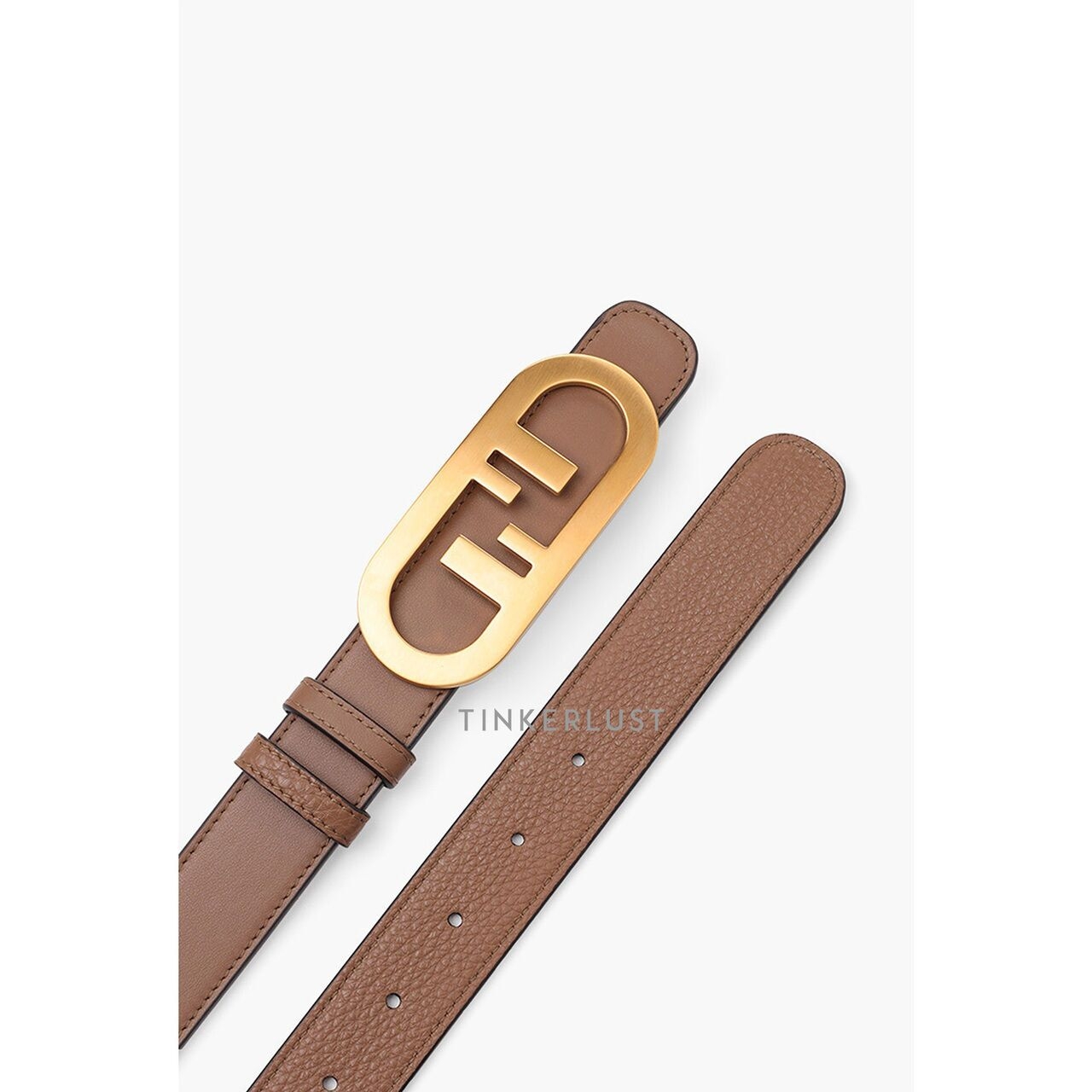 Fendi Reversible Belt 3cm in Cuoio Leather with O'Lock Buckle