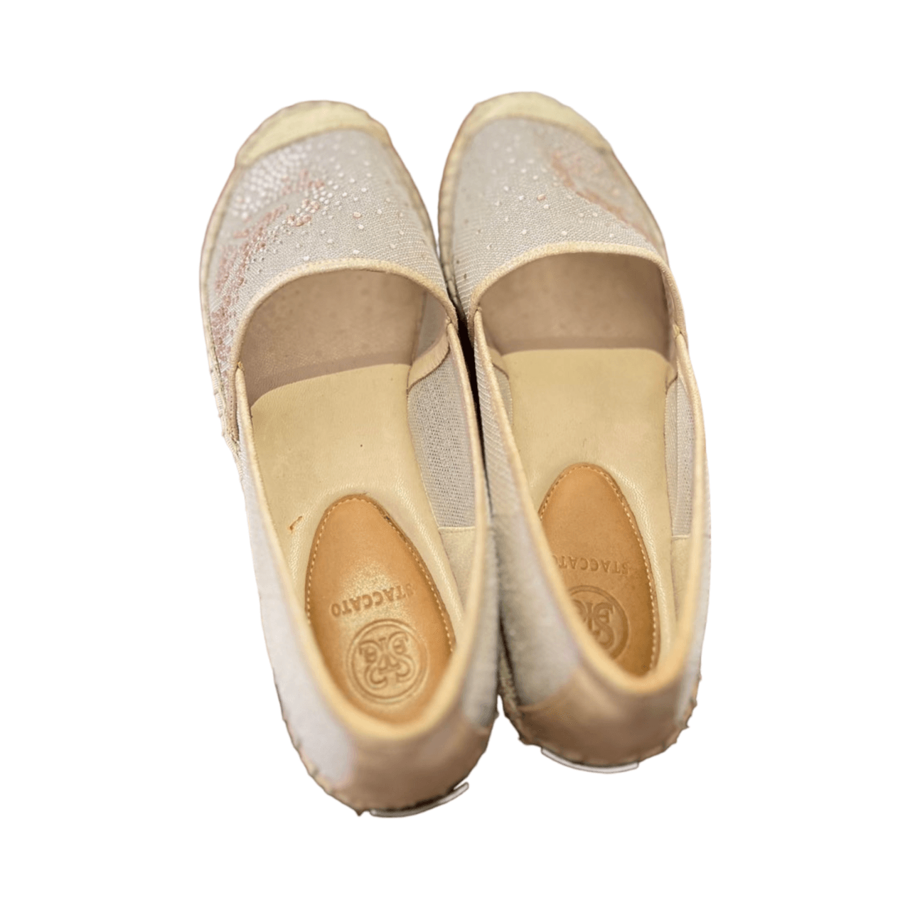 Staccato Gold & Beige Flats