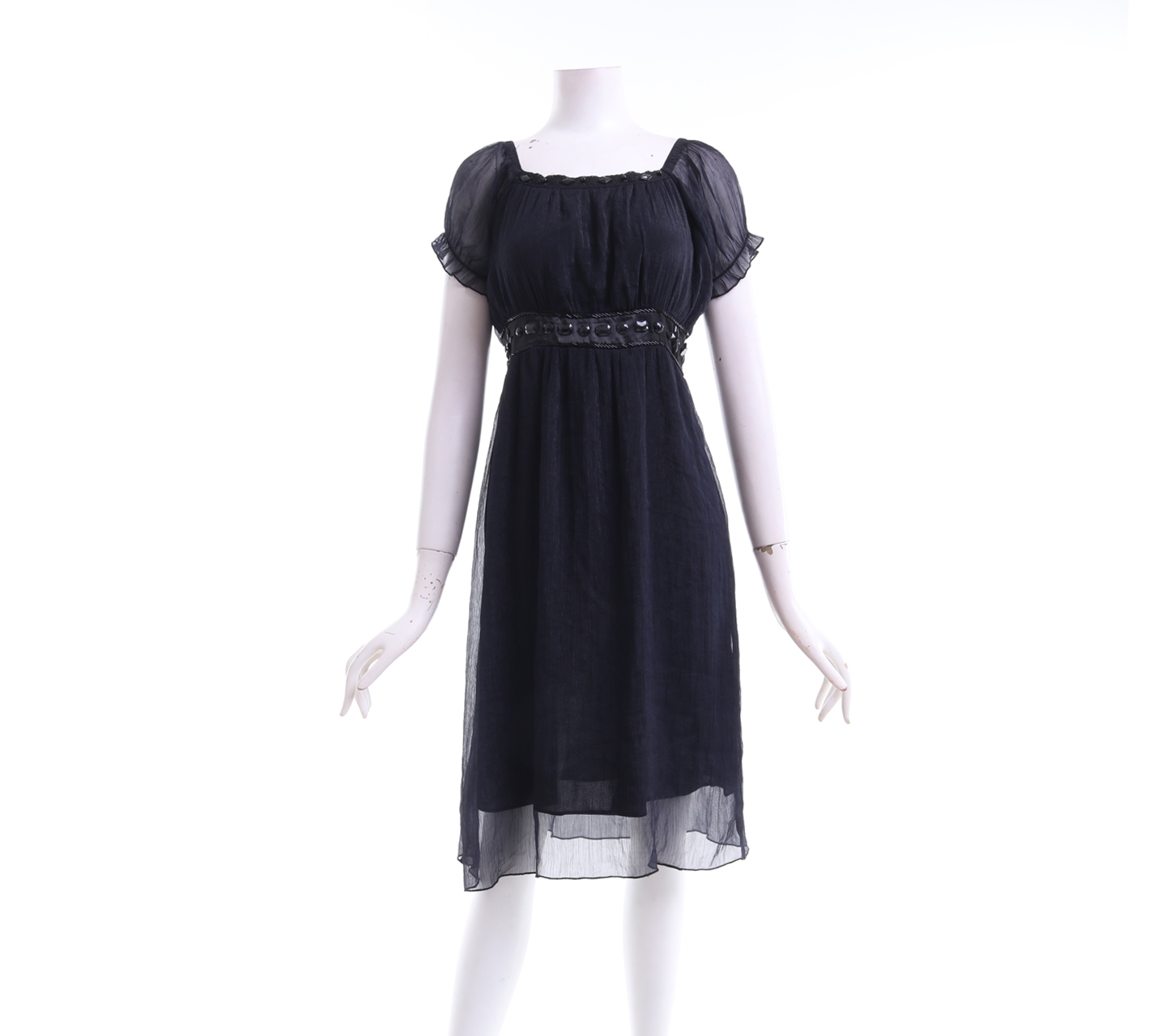 Theory X Black Beaded Mini Dress