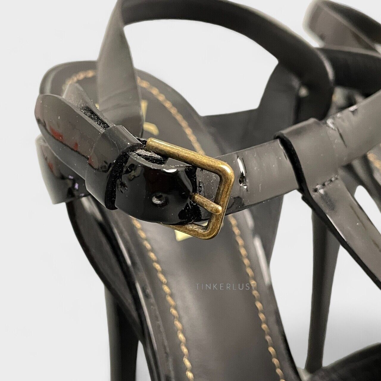 Saint Laurent Patent Leather Tribute Black Heels