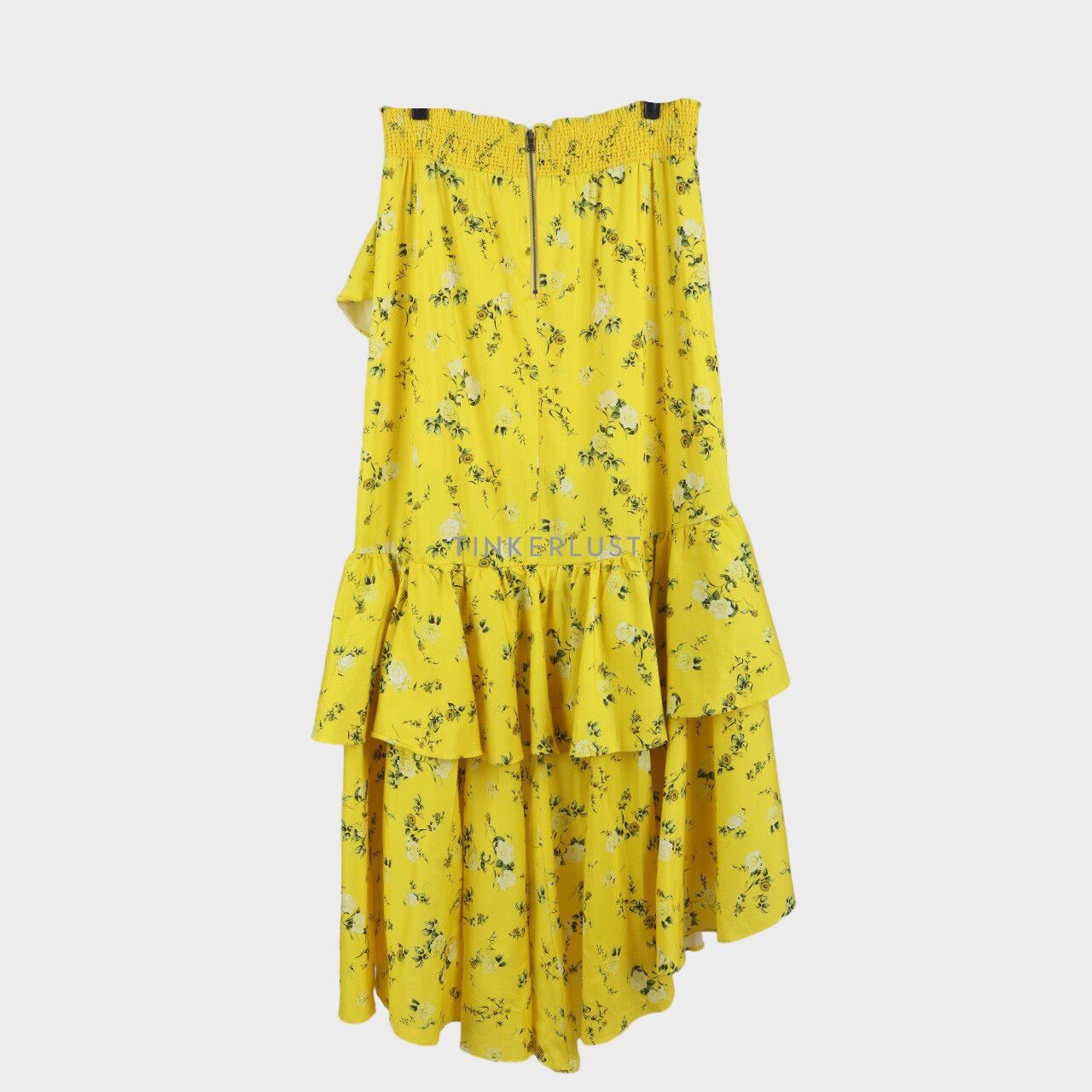 Alice + Olivia Christina Floral Print Yellow Maxi Skirt