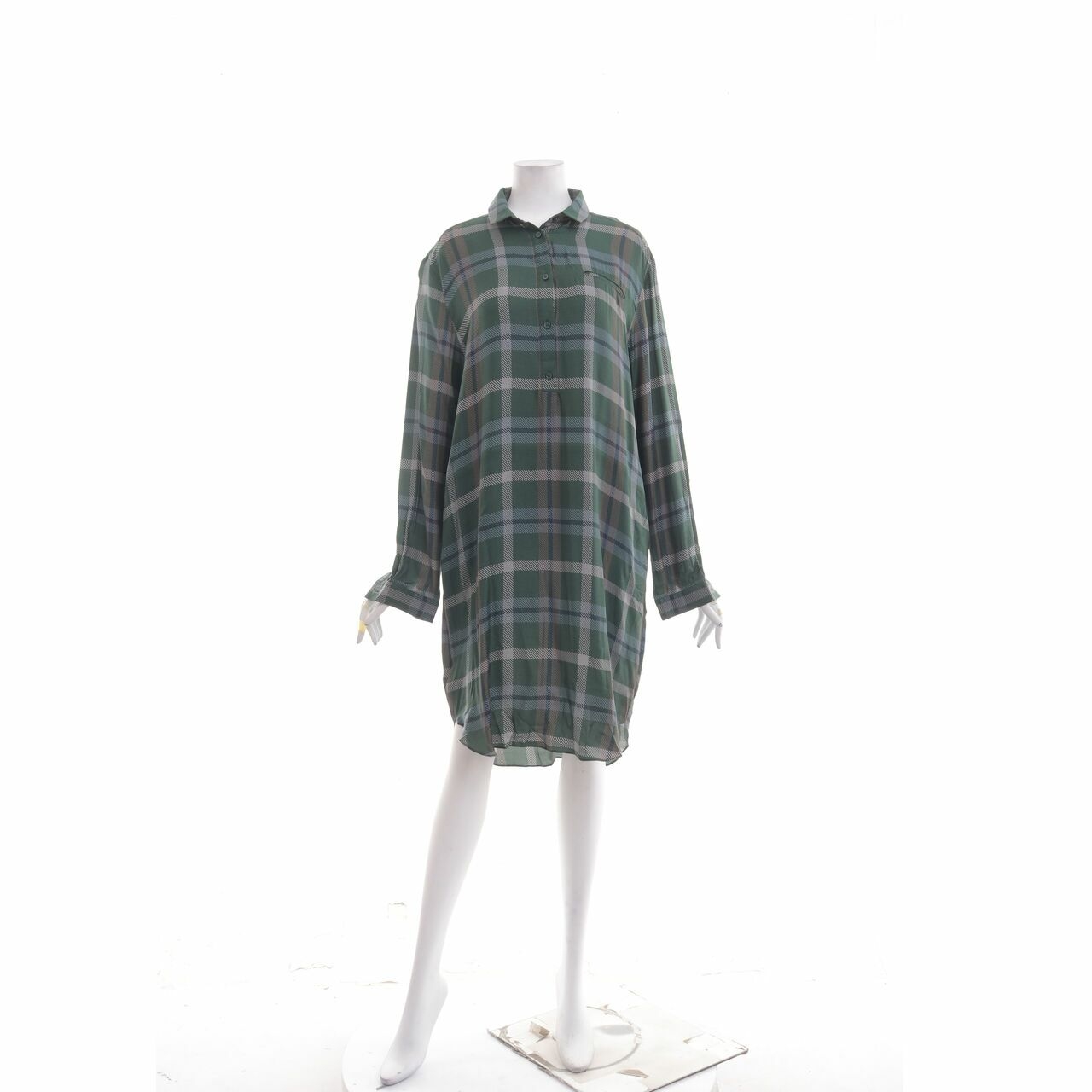 & Other Stories Multi Plaid Tunic Blouse