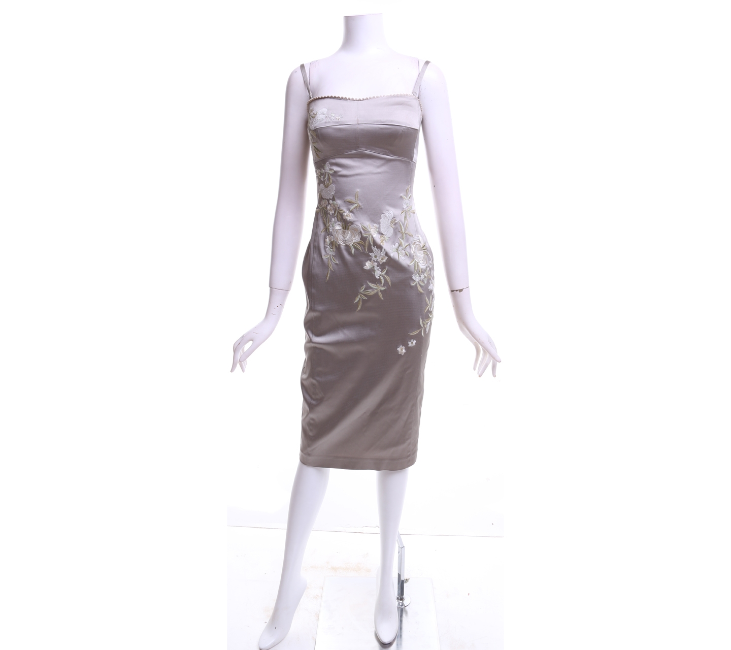 Spotlight Grey Floral Midi Dress