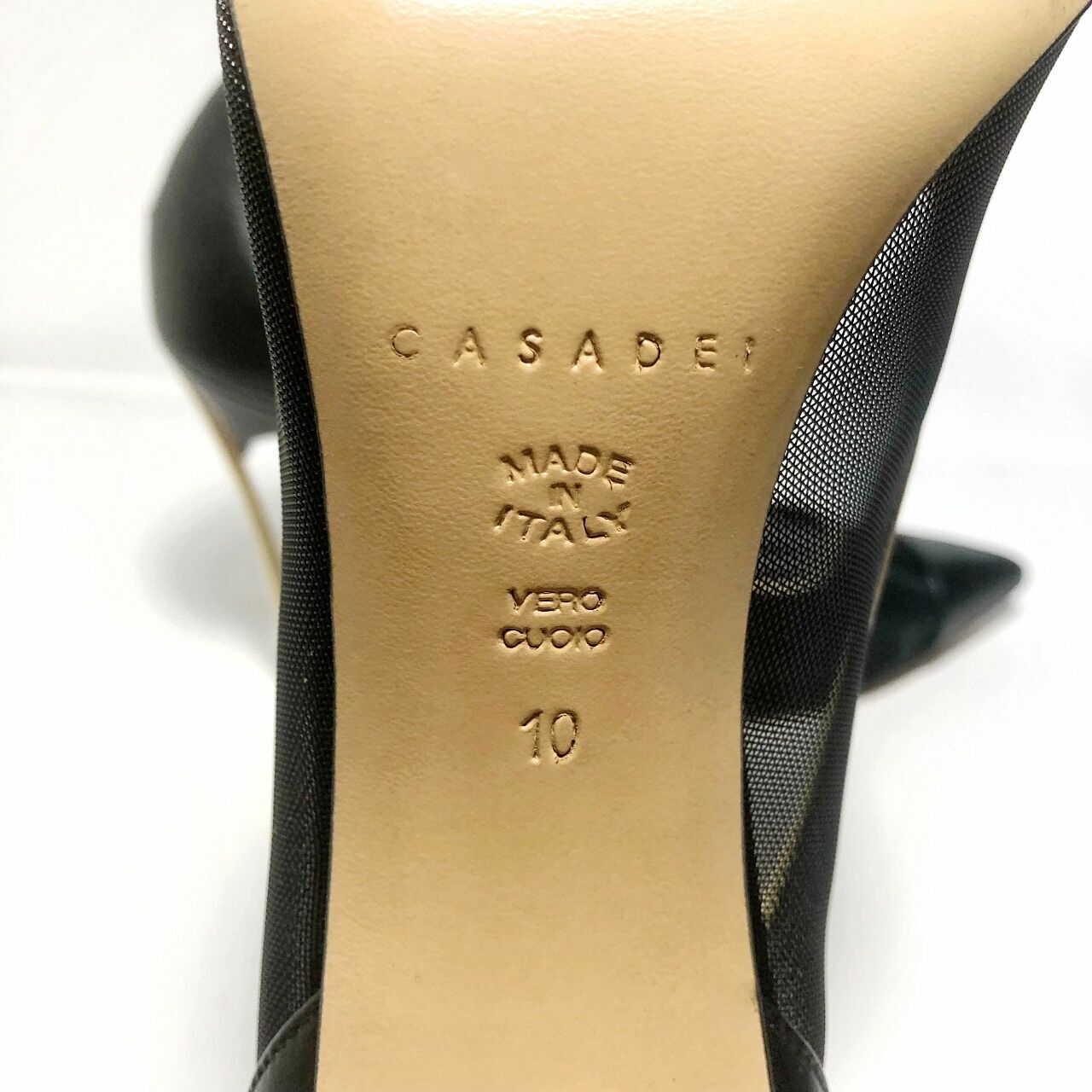 Casadei Black Plaid Heels