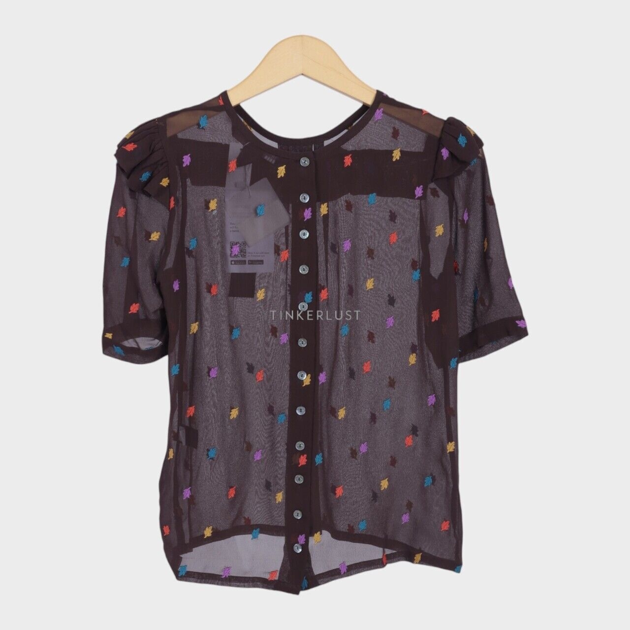 Marc by Marc Jacobs Brown Sheer Blouse
