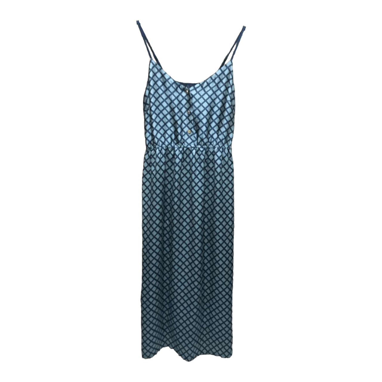 GG<5 Navy Geometric Long Dress