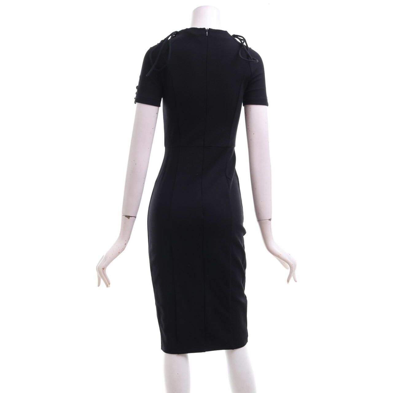 Lavish Alice Black Slit Midi Dress