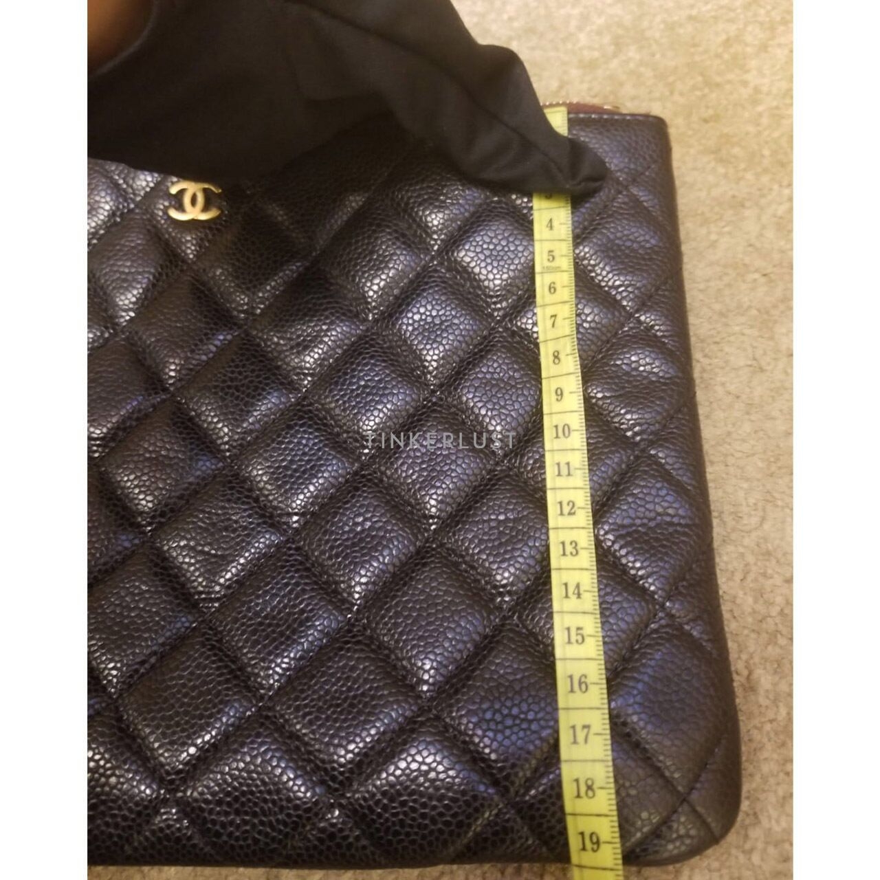 Chanel O Case Medium Black #21 LGHW Pouch