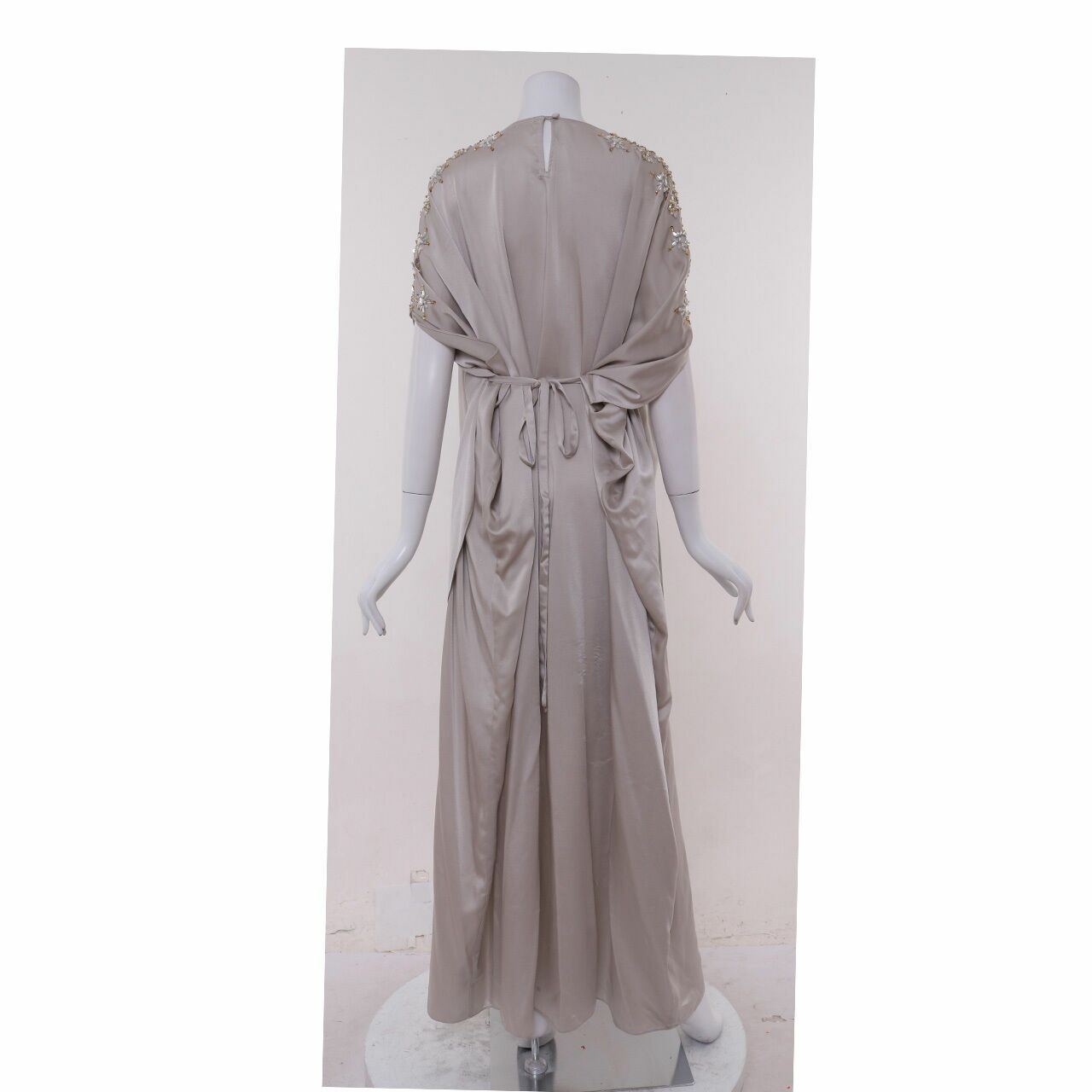 AVA Prologue Grey Beads Long Dress