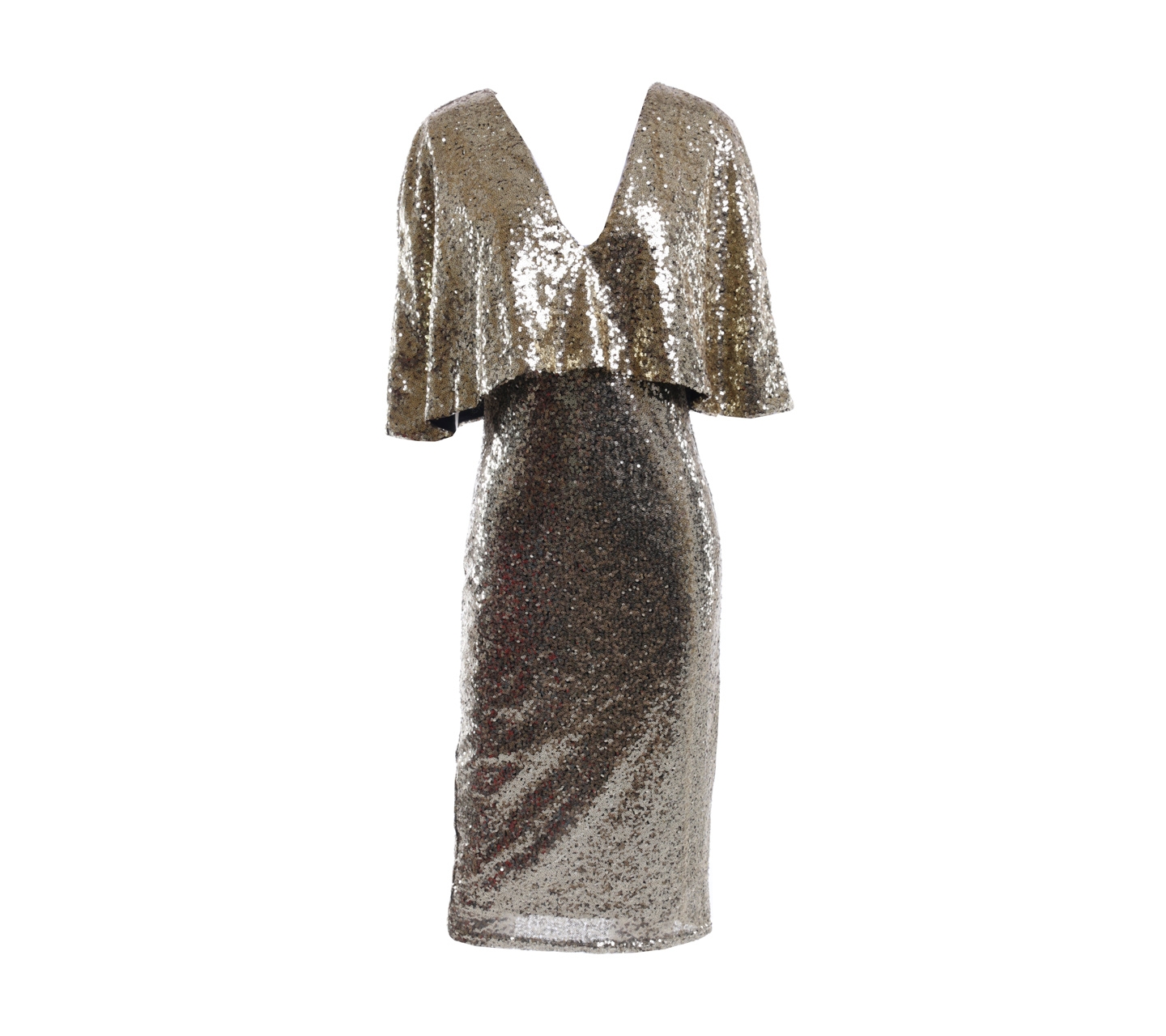 Club L Gold Sequin Midi Dress