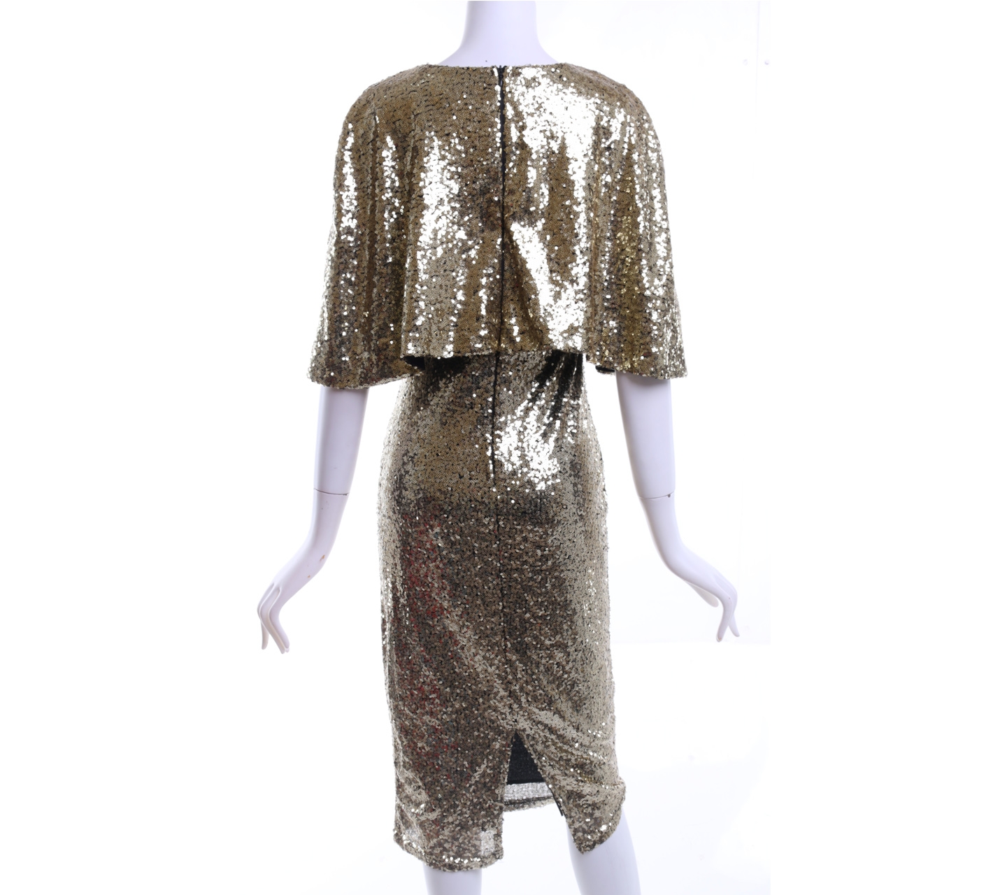 Club L Gold Sequin Midi Dress