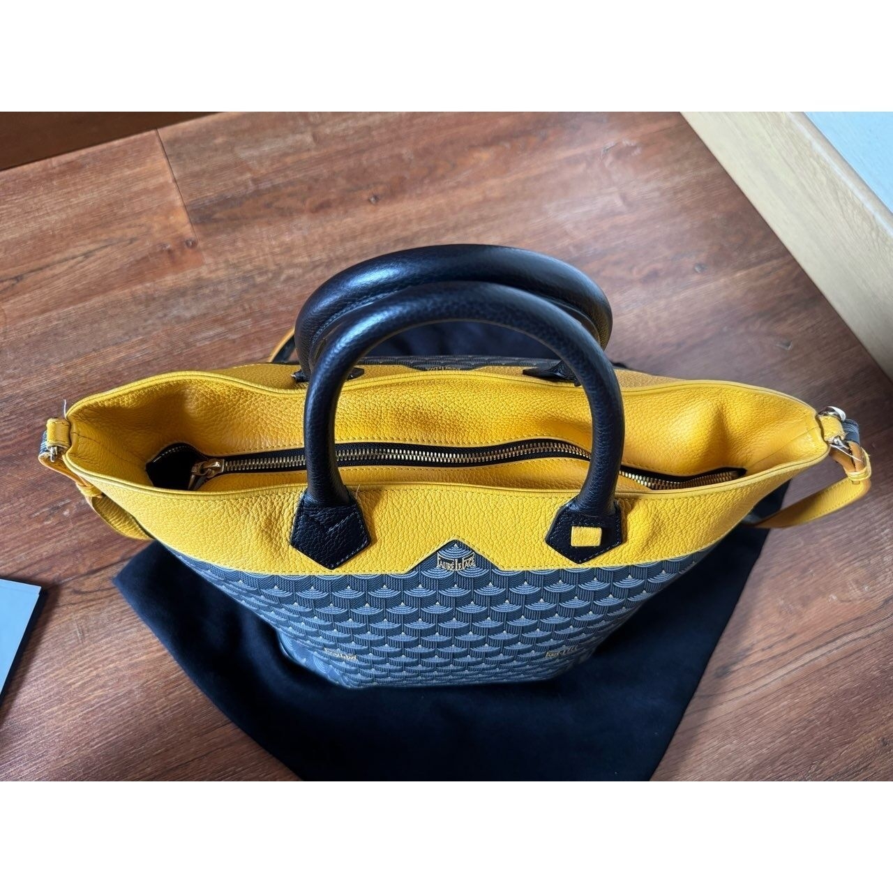 Faure Le Page Grey & Yellow Handbag