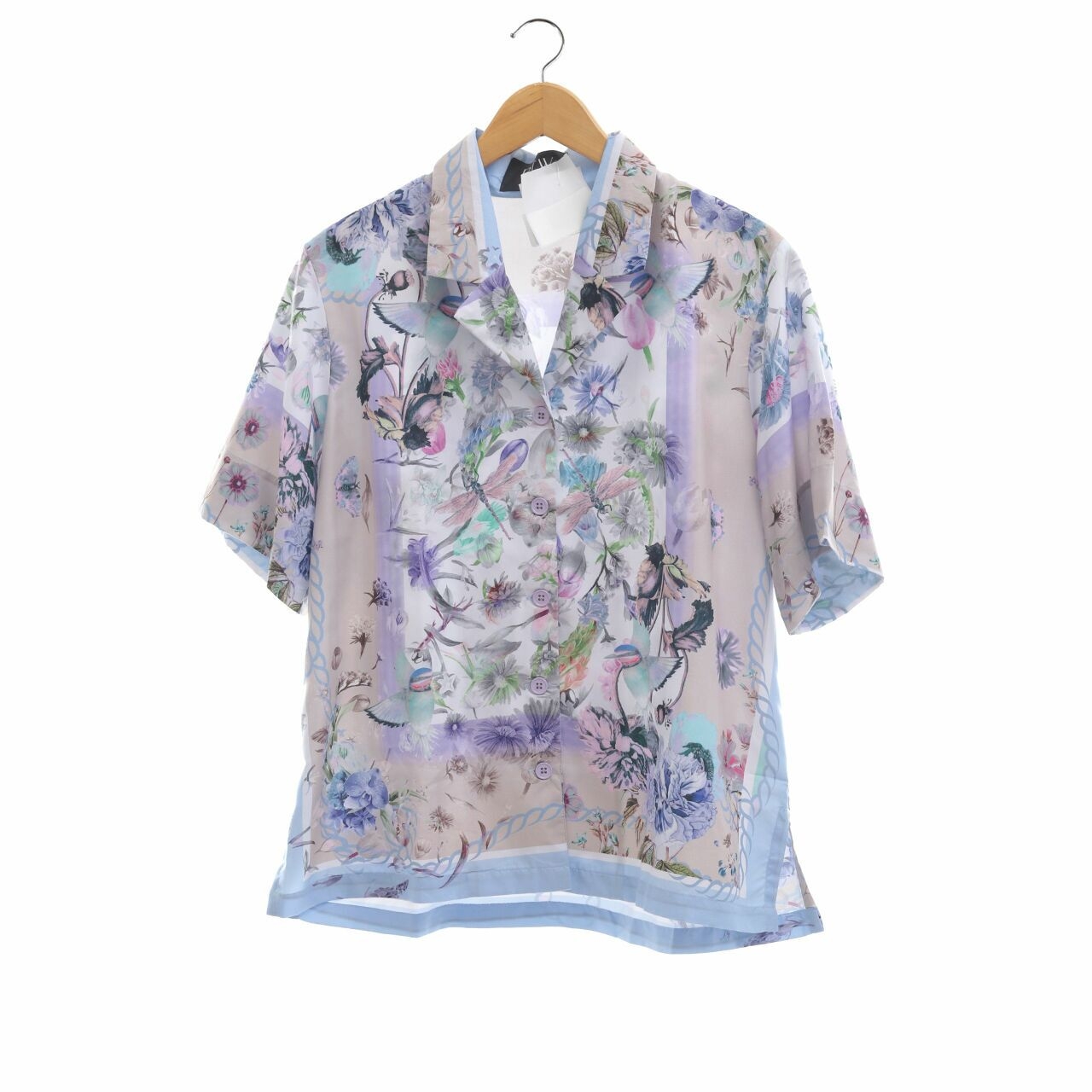 RTW by rinda salmun Blue & Multi Floral Shirt