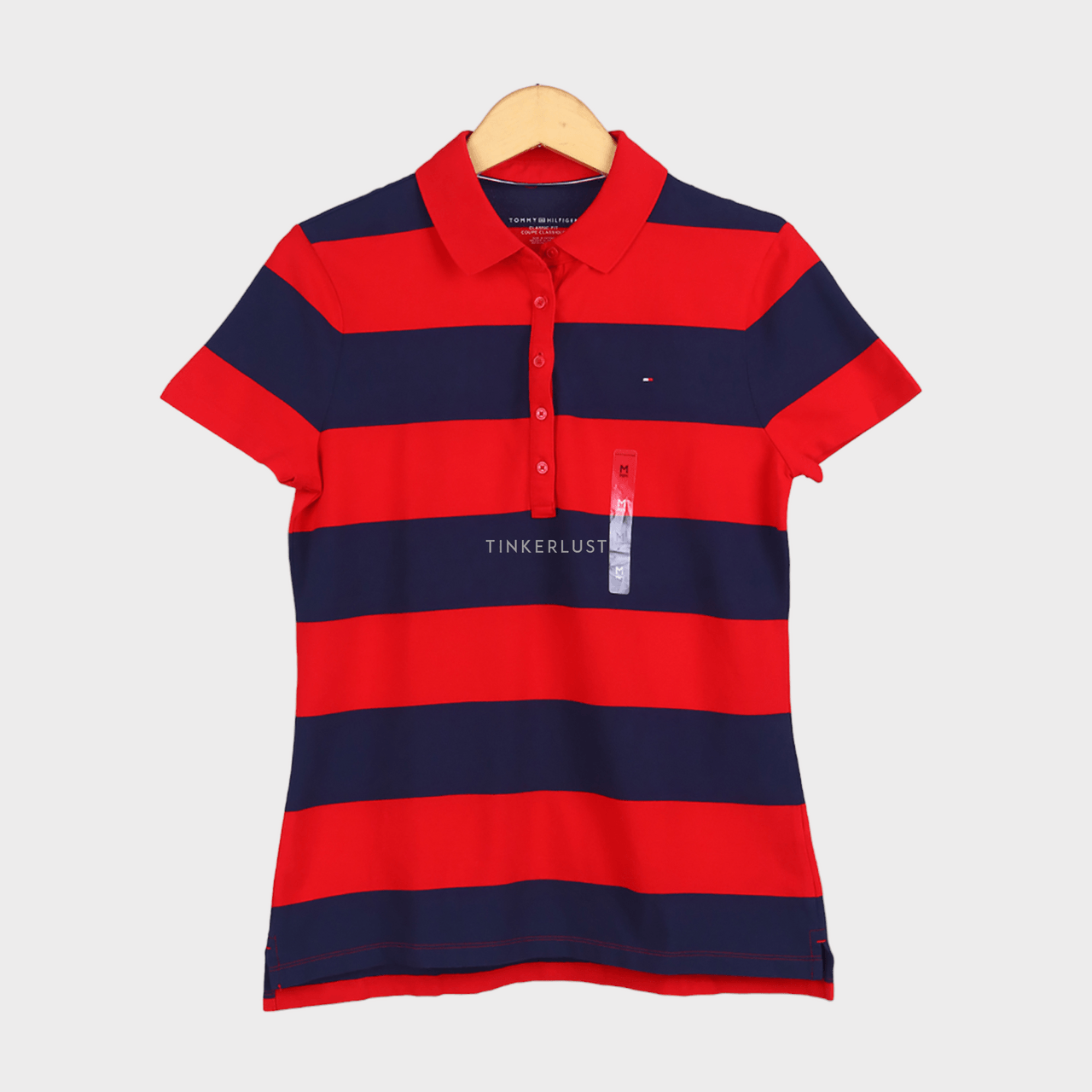 Tommy Hilfiger Blue & Red Birch Rugby Polo