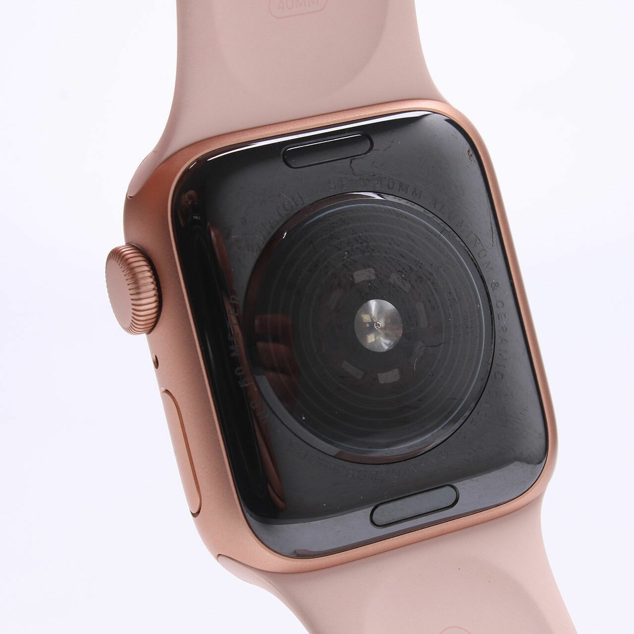 Apple Watch SE Gold Aluminum Case Pink Sand Sport Band Watch