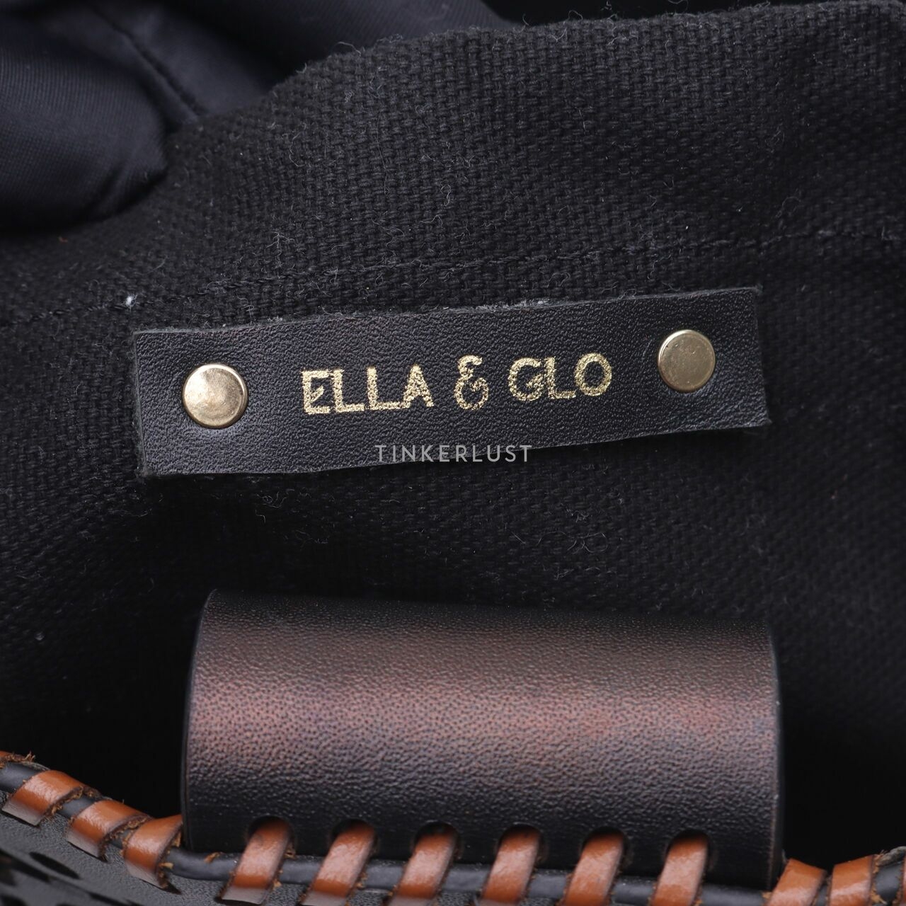 Ella & Glo Ilana Brown & Black Satchel Bag
