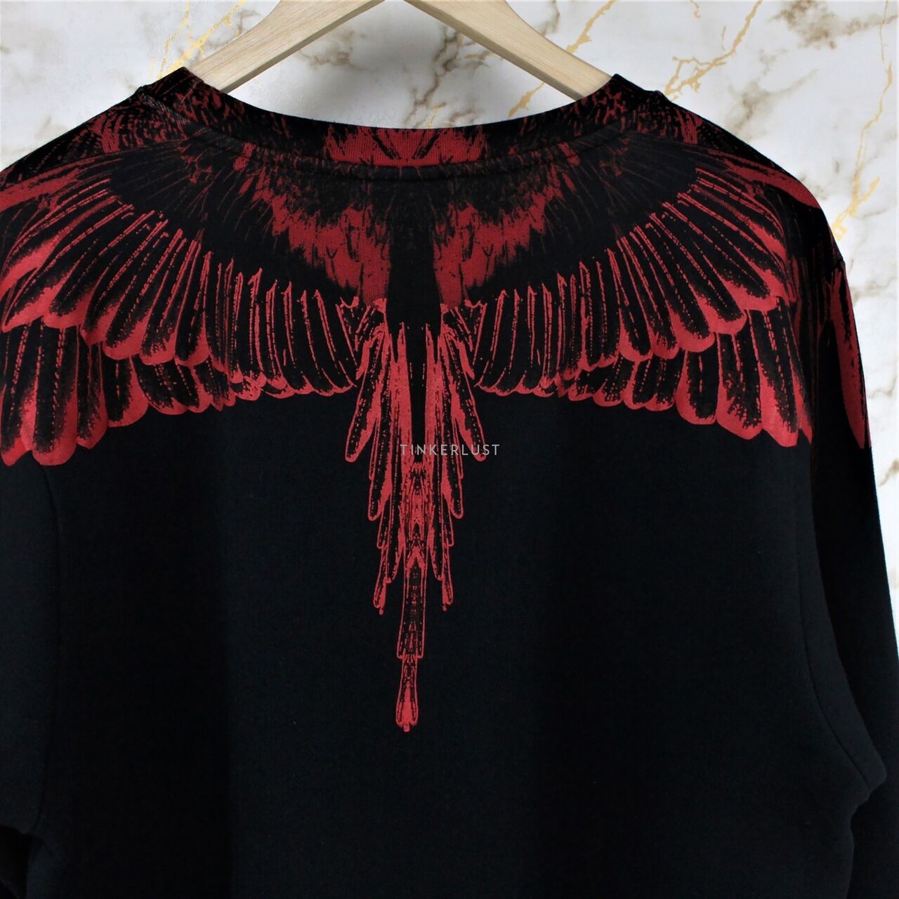 Marcelo Burlon Red & Black Wing Sweater