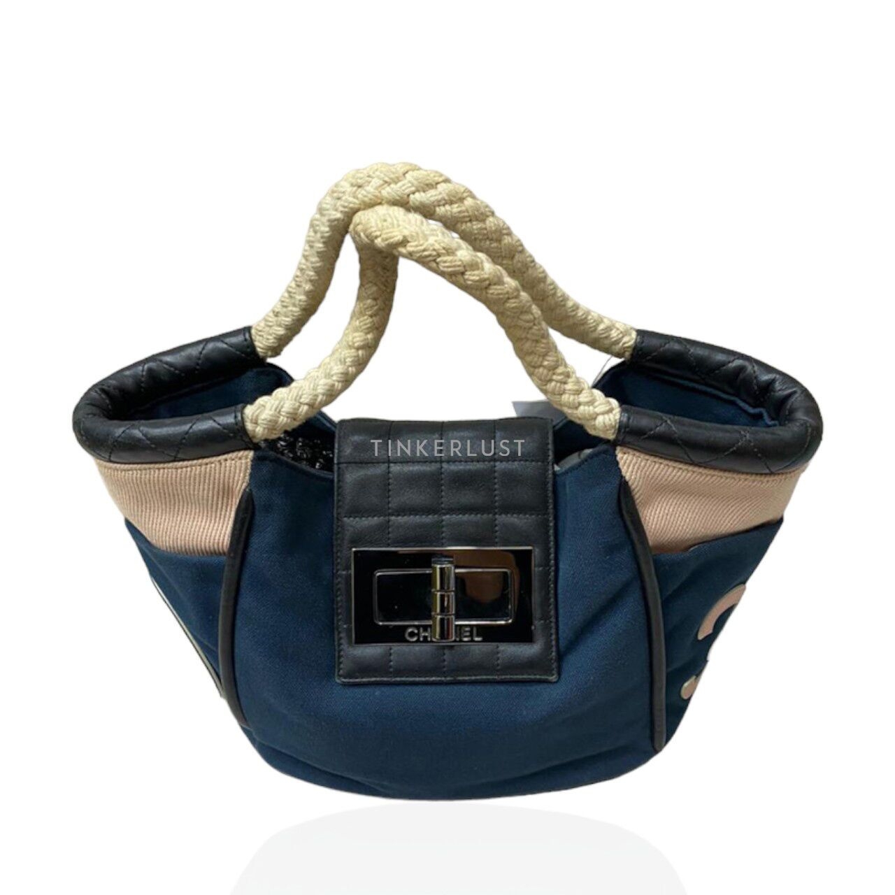 Chanel Vintage Reissue Navy #9 SHW Tote Bag