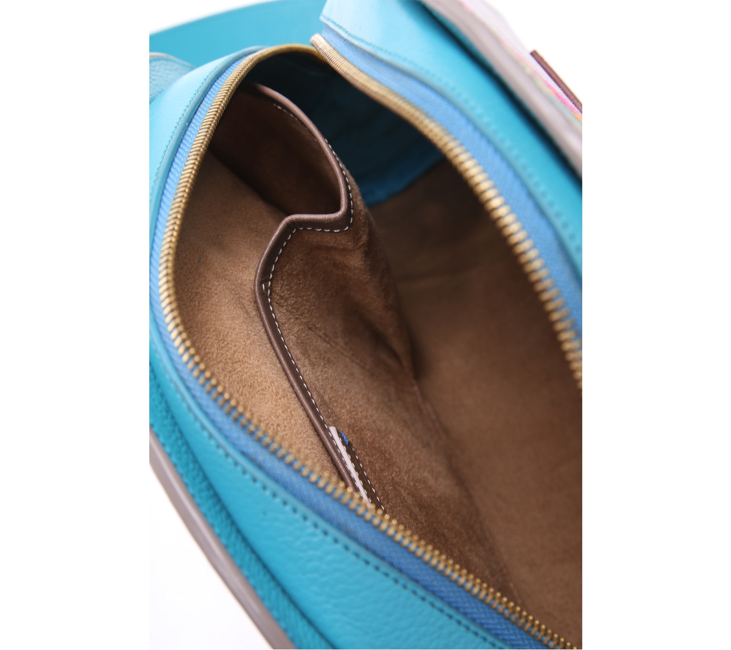 Meraki Goods Brown & Turquoise Sling Bag