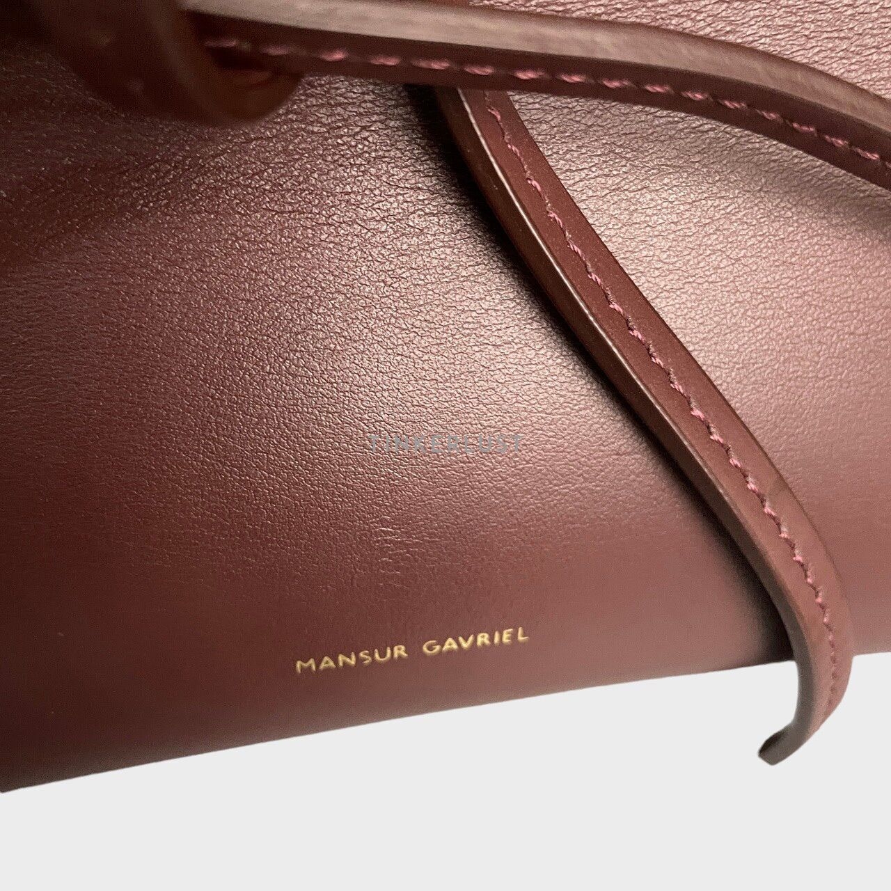 Mansur Gavriel Mini Mini Sun Burgundy Leather GHW Handbag