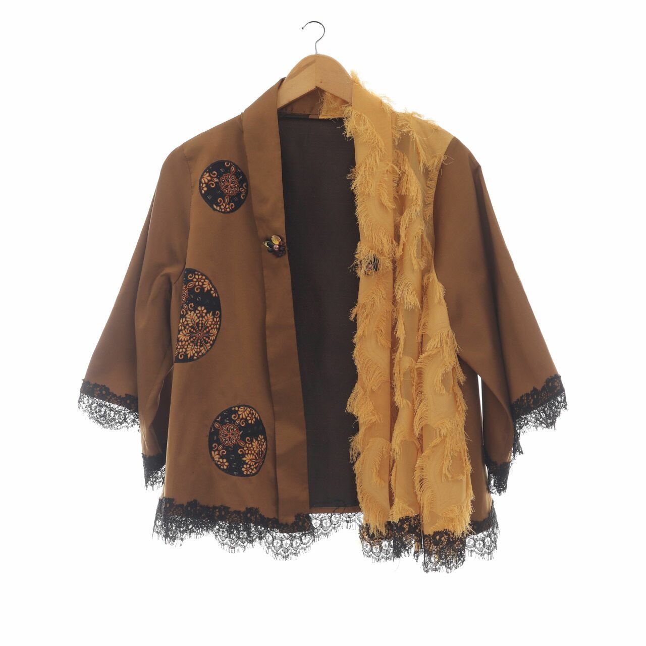 Luire By Raden Sirait Gold Beaded Kimono