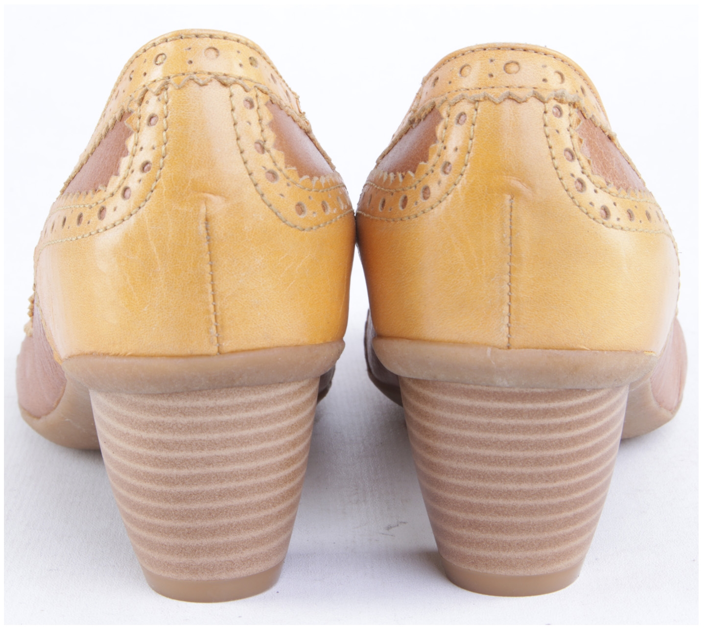 Mikaela Brown Yellow Heels