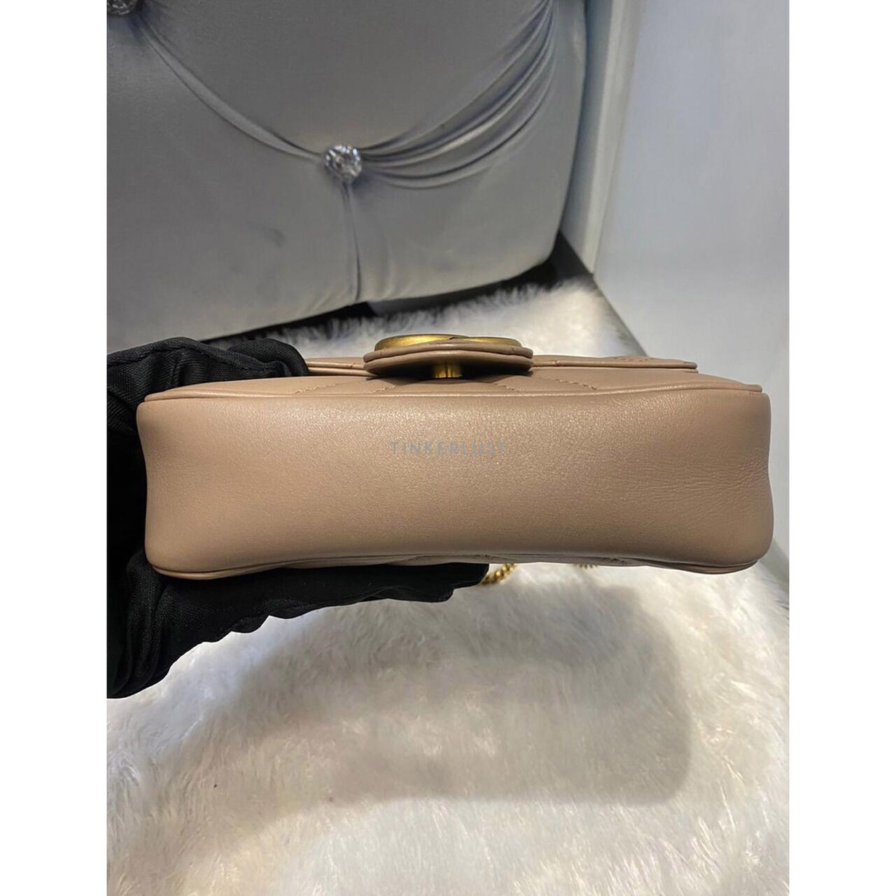 Gucci Marmont Super Mini Nude 2020 GHW Shoulder Bag