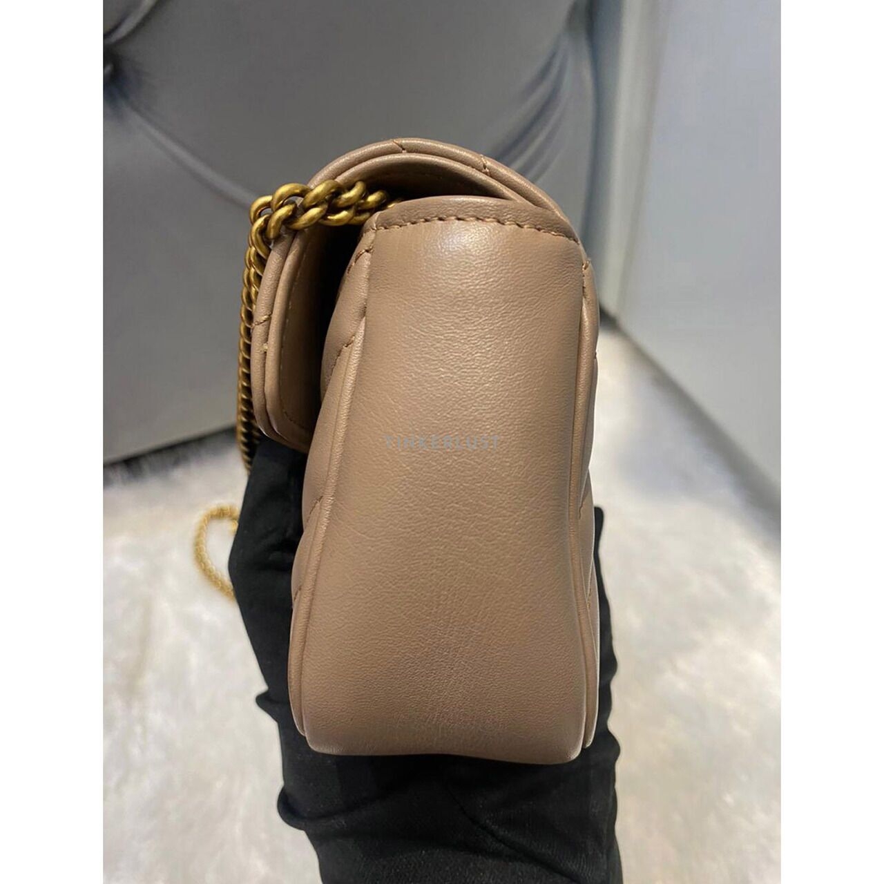Gucci Marmont Super Mini Nude 2020 GHW Shoulder Bag