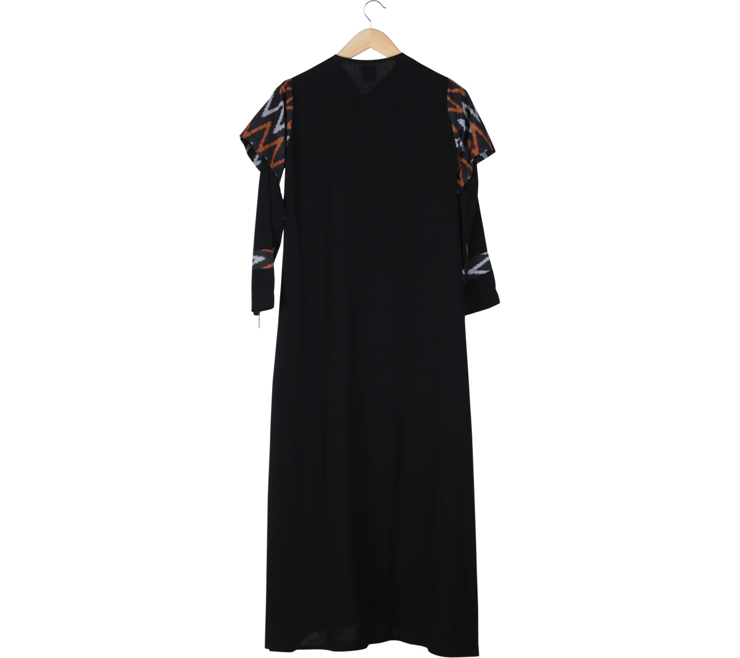 Ummu Balqis Black Combi Long Dress