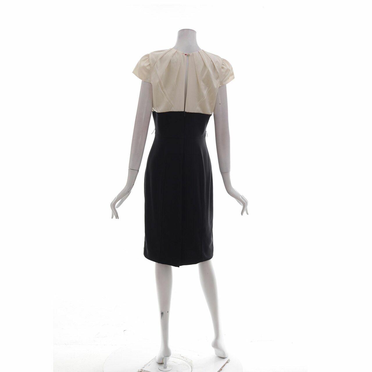 A.B.S by Allen Schwarts Black & Cream Midi Dress