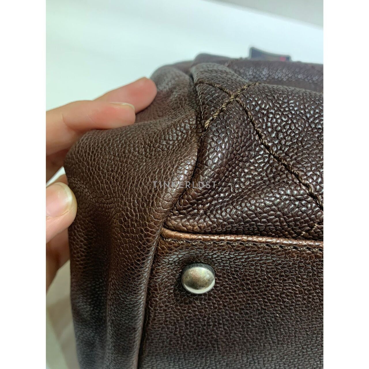 Chanel Duffle Dark Brown Caviar PHW #10 Handbag