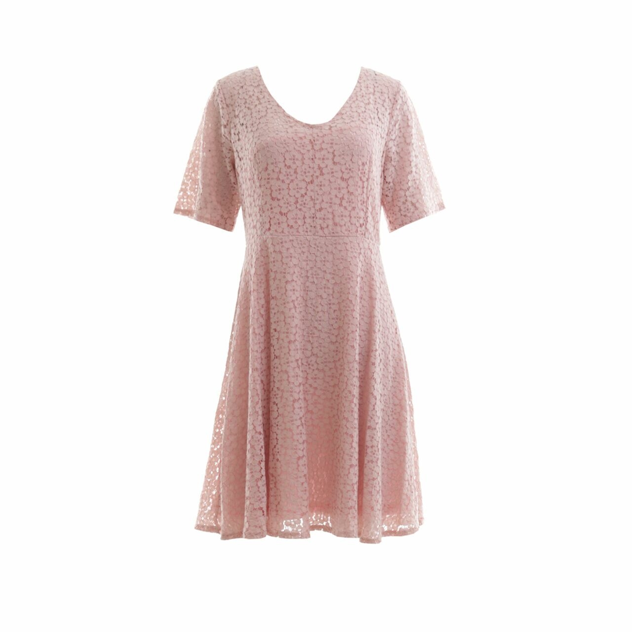 Cavalier Pink Lace Mini Dress