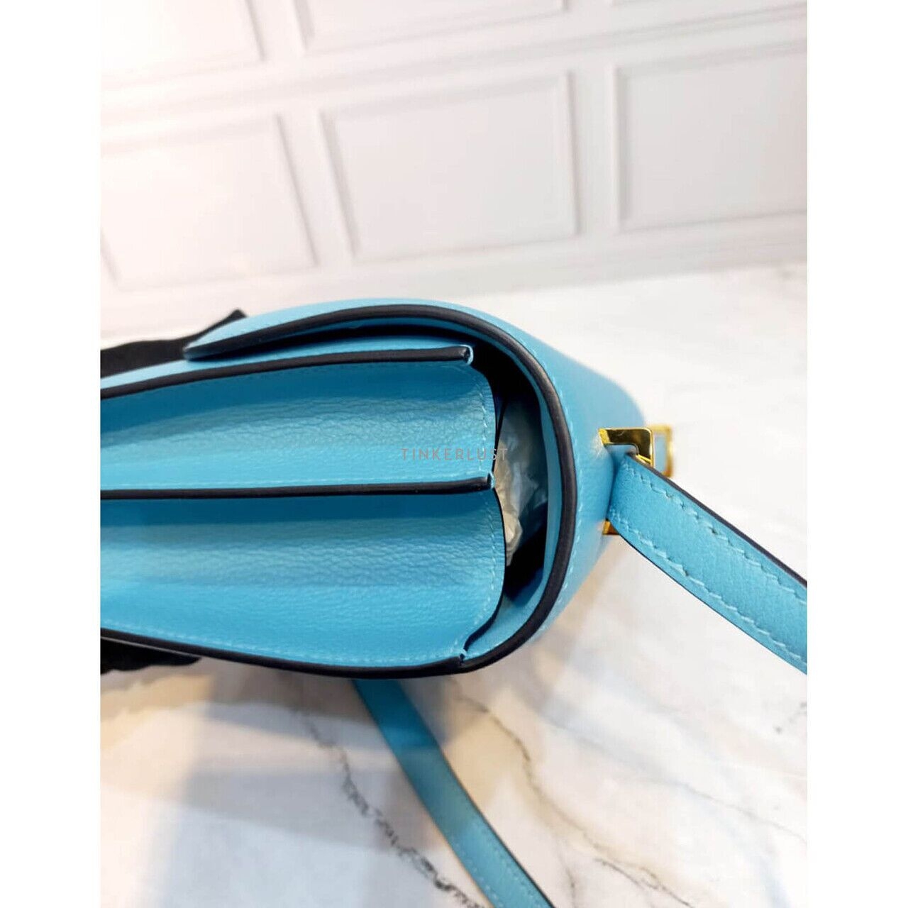 Hermes Constance 18 Bleu De Nord Evercolor GHW #D Sling Bag