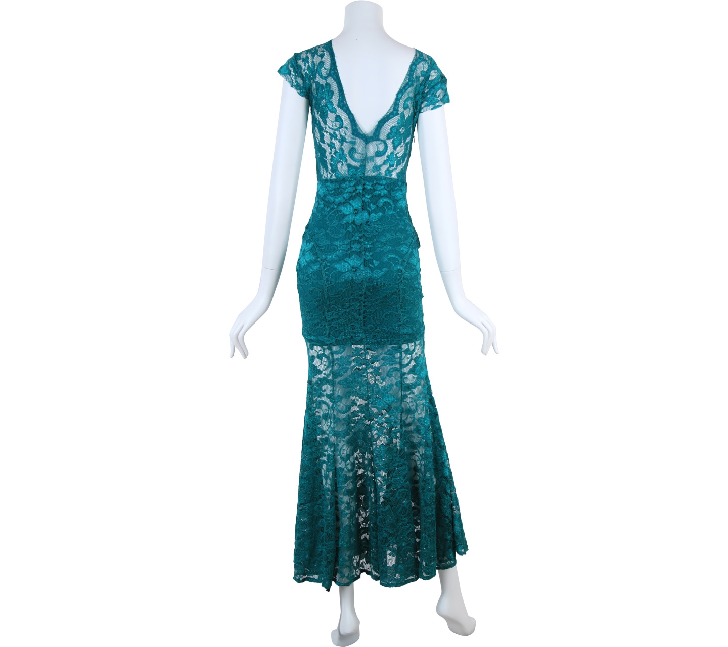 Haoduoyi Green Lace Long Dress