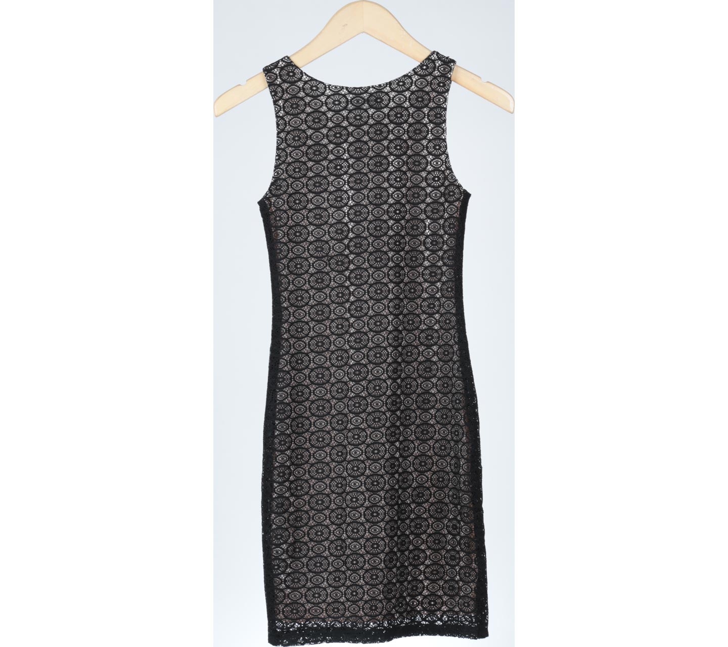 In A Beat Black And Cream Lace Sleeveless Mini Dress